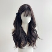 极速大波浪假发女长发空气刘海仿真发气质百搭夏天薄款 .长卷发全