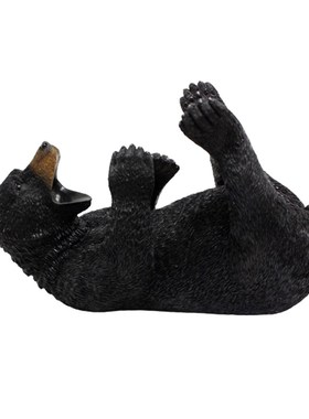 极速Black Bear Figure Wine Holder Ornamental Resin BXear Bot
