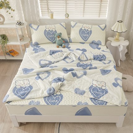 极速2023新款乳胶床笠款z凉席可水洗单人宿舍凉席三件套