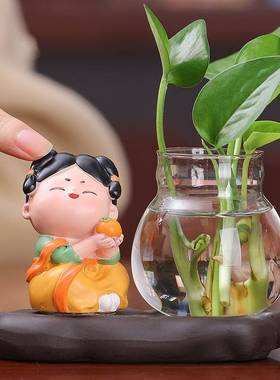 极速唐仕女d可爱桌面房间装饰摆件客厅茶桌办公室博古架博古架创