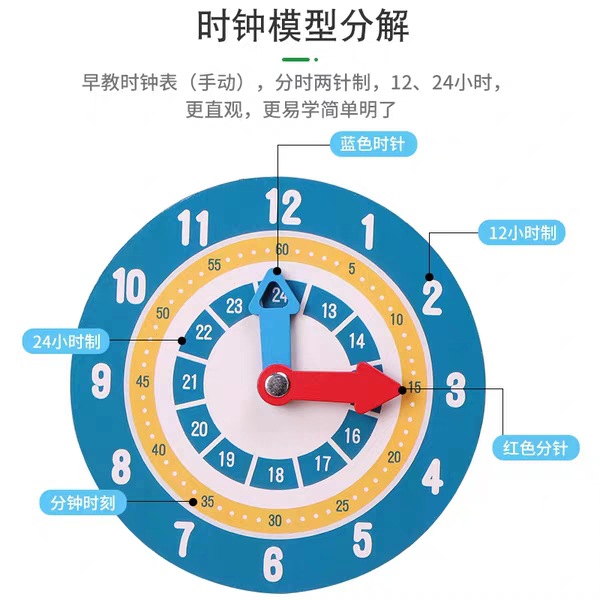 极速幼儿数学e启蒙转盘10以内的数字分解加减法运算儿童时间钟表