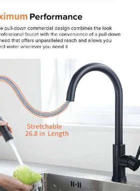 极速Sensor Kitchen Faucets Pull OuGt Black Kitchen Faucet