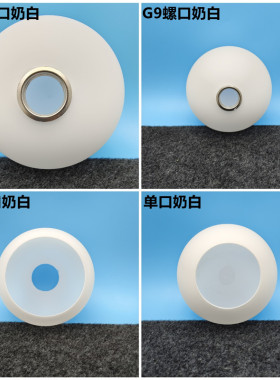 极速磨砂奶白圆球玻璃灯罩 魔豆分子Ee27螺口单双开口吊灯台灯外