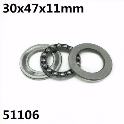 极速10Pcs 51106 30x47x11mm Axial DThrust Ball Bearings 8106