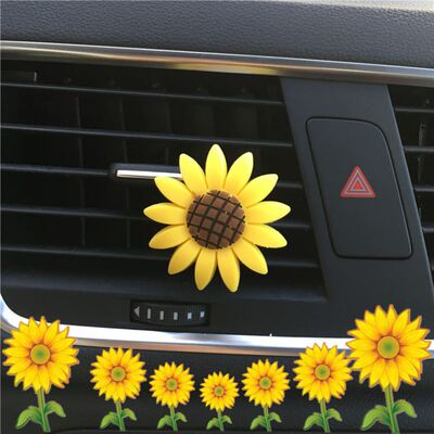 极速Car Fashion Multiqflora Sunflower Car Air Outlet Fragran
