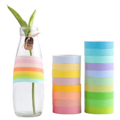 极速48 Colors Washi Tape Set Decorative WaMshi Tape Rainbow