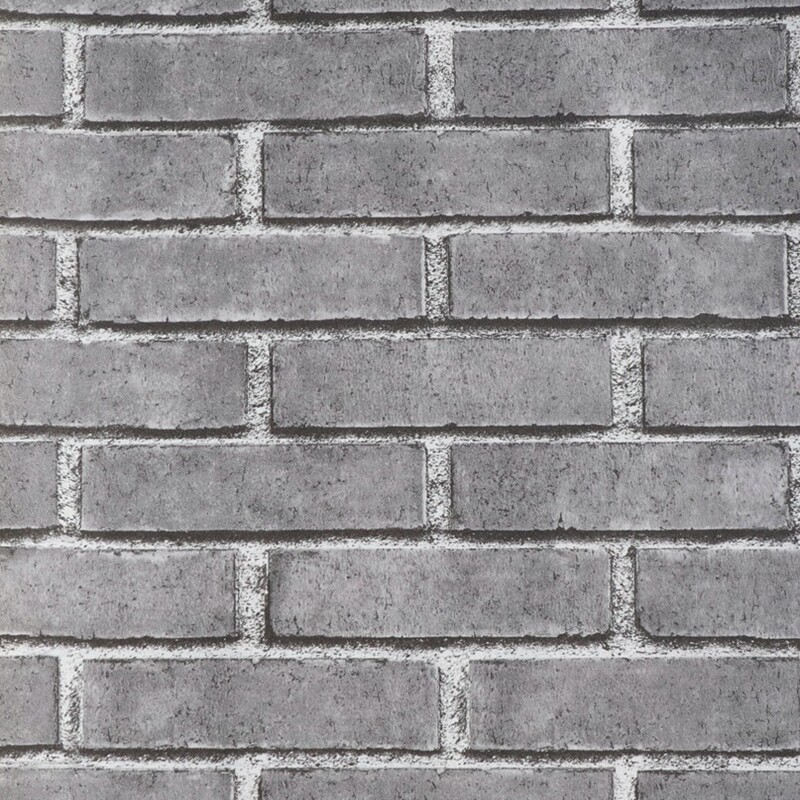 极速浅灰色青砖壁纸 深r灰色复古做旧砖头墙纸 青灰色徽派仿古砖