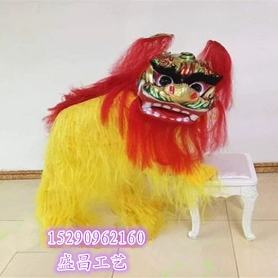 极速特价双人儿童舞狮子道具醒狮狮头F狮子皮舞龙舞狮道具狮子皮