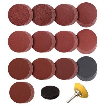 极速130Pcs Sandingn Disc Pad 2Inch Sanding Discs Pad Kit for