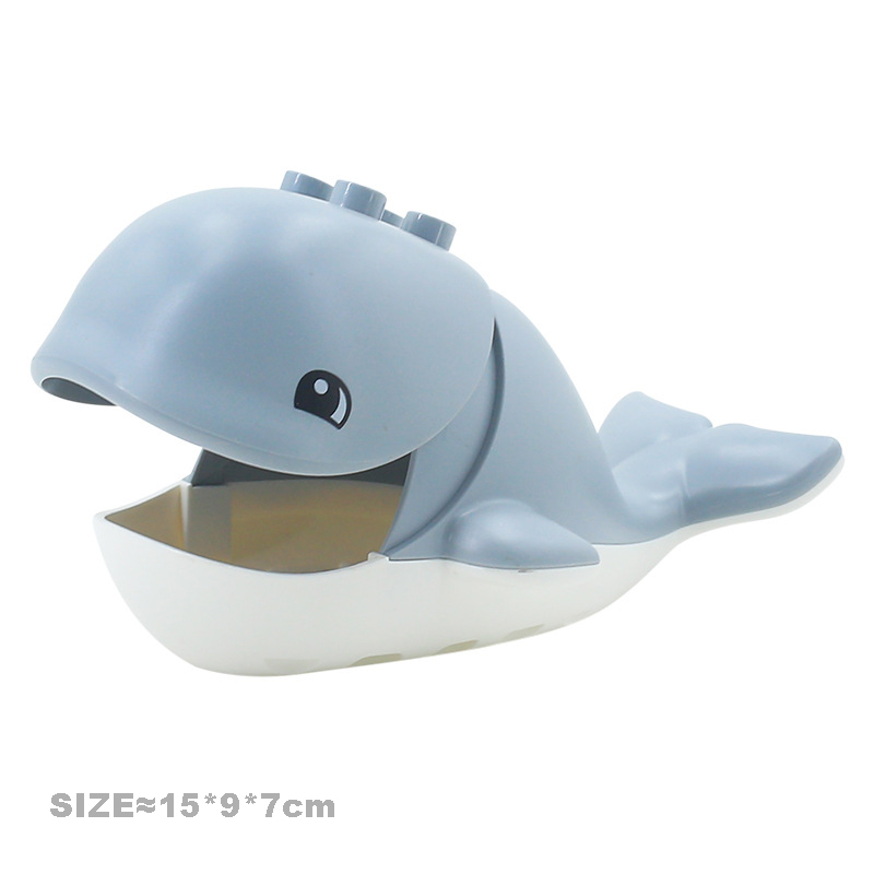 速发Big Size Building Blocks Accessories Shark Penguin Whale