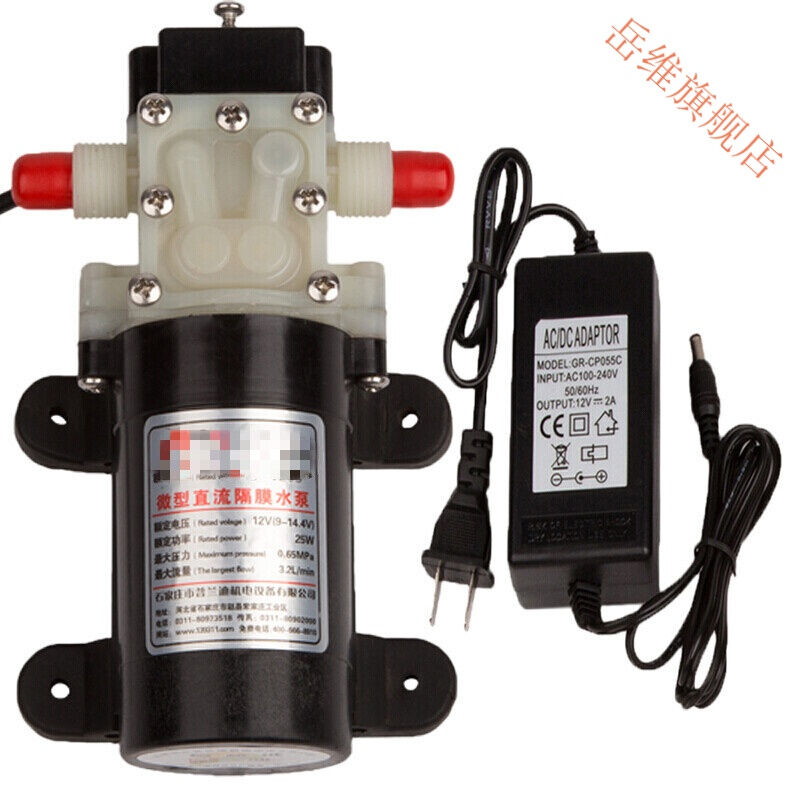 极速新款家用自吸隔膜水泵直流12v抽水泵农用高T压循环帮浦抽水机