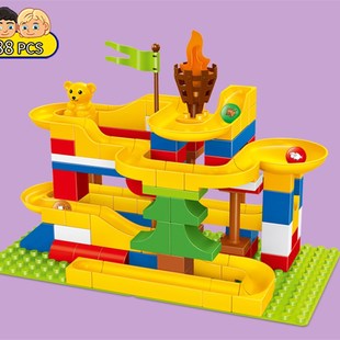 极速Marblde Race Run Block Maze Ball Track Building Blocks