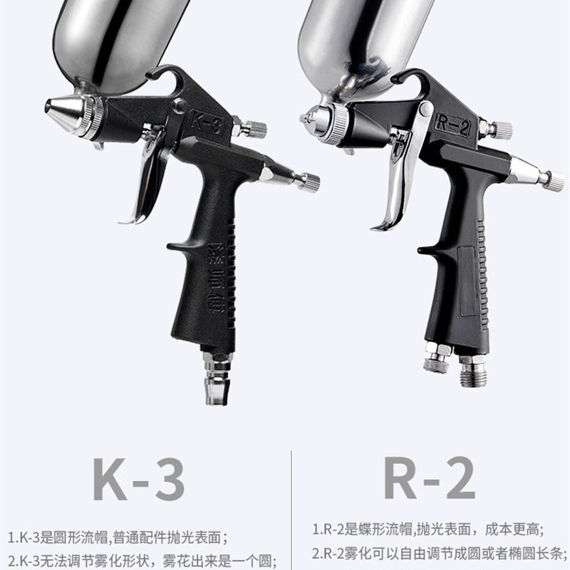 极速新款k3/R2雾化喷0.5口径修补喷漆木工手工皮革上X色小面积补