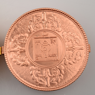 极速藏式亚青纯铜k圆形噶乌盒吊坠嘎乌盒十字金刚杵男士女挂件双