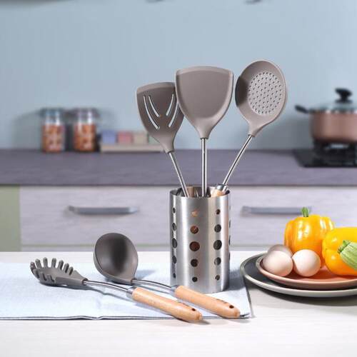 新品Non-stick pan stir-fry ovel kchenwKare set wh silica ge