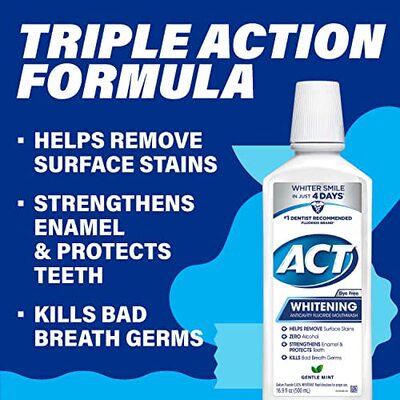 极速ACT Whitening + Antitcavity Fluoride Mouthwash 16.9 fl.