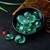 新品 天然绿萤石椭圆形摆件绿色z水晶原石滚石孩子玩耍石鱼缸花盆