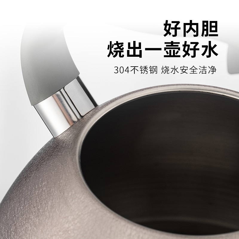 新品304不锈钢烧水壶煤气鸣笛欧式E加厚家用北欧大容量燃气电磁炉