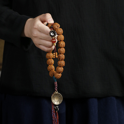 新品大金刚菩提子手串男士文玩精品配饰尼L泊尔精品五瓣爆肉十八