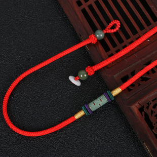 新品 路路通红腰带男 2024年手工编织制本命年z翡翠红绳腰链情侣款