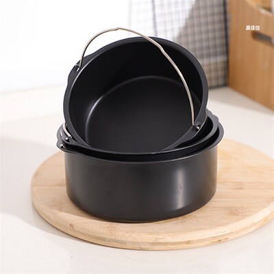 极速Air Fryer Baking Basketw Mold Round Tray pizza Pan Roast