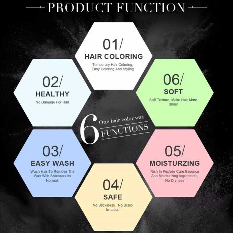 极速PURC hair color instrant hzair dye wax hair styling prod