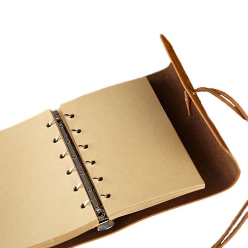 新品Blank Notebook oJournal Diary Gift  Vintage Leaf PU Leat