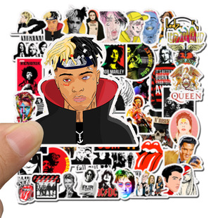 极速50pcs Rock Roll Music Retro Band Stickers Waterproo.f ni