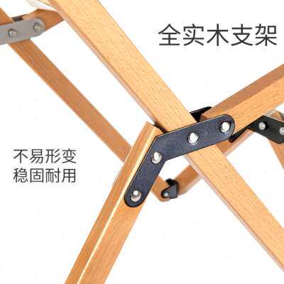 极速户外b折叠椅实木便携式钓鱼椅子懒人家用小板凳马扎休闲沙滩