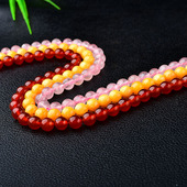 新品 天然水晶原石散珠子diy手链项链串珠饰品配U件材料带孔半成品