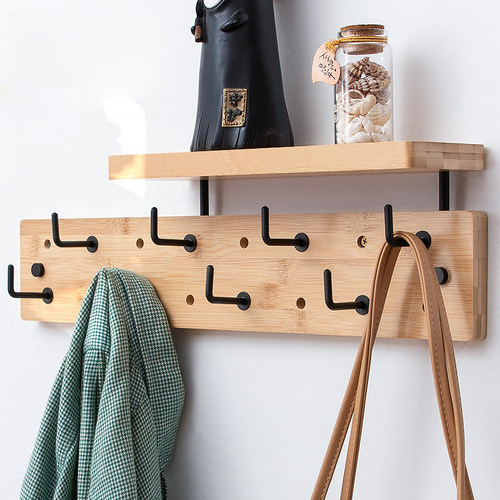 新品Hooks Living Room Closetx Bamboo Hat Racks Coat Hanger W