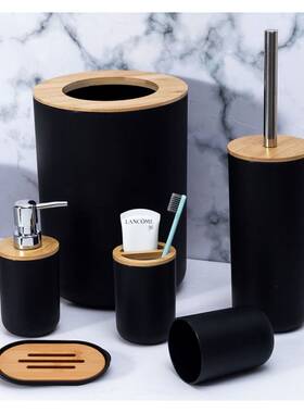 极速Bathroom Accessories Set Soap DispensMer Bottle Dish Was