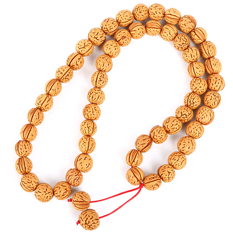 新品文玩东北龙纹脑纹小桃核原x料108颗桃核手串手链项链桃胡矮桩