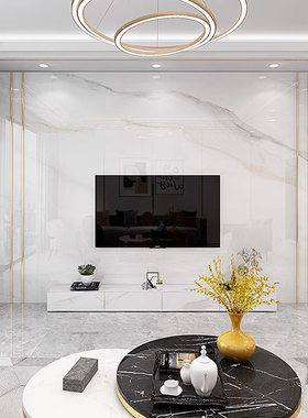 极速岩板瓷砖大h板900x1800客厅大理石地砖电视背景墙鱼肚金卡拉