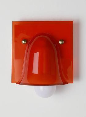 Calle红色单头壁灯复古法式客厅墙灯中古卧室床头灯壁挂灯