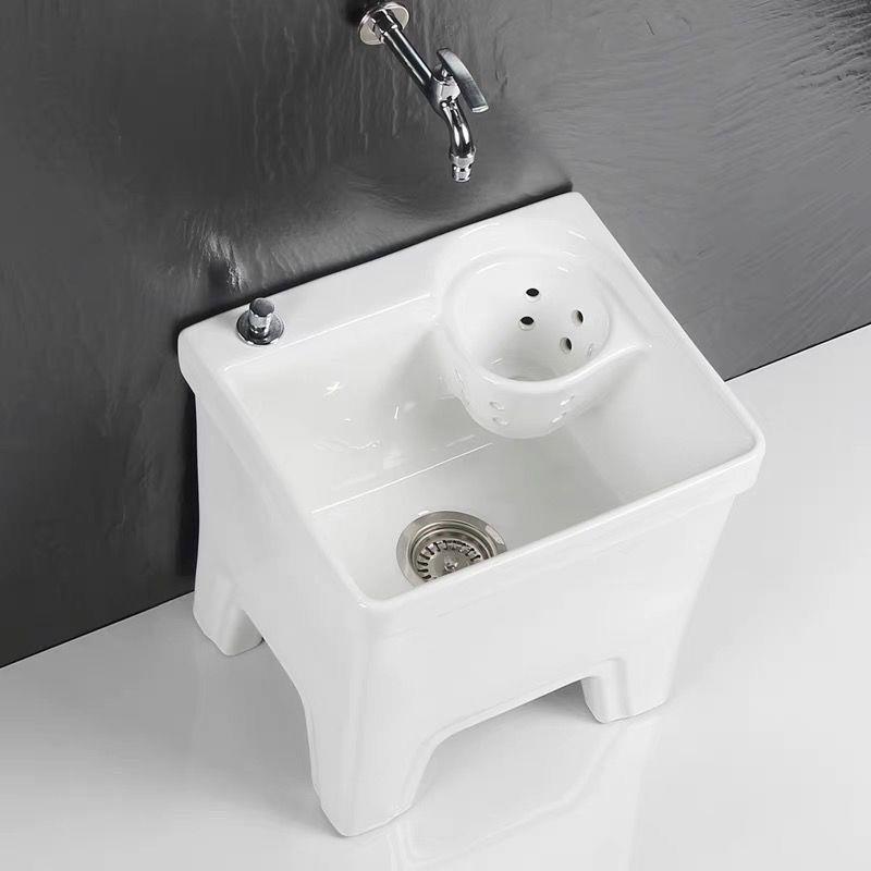 陶瓷拖把阳台家用布带脚卫生间盆侧墩布沥水自动池地池洗下水直销