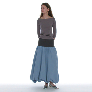 国内现货轻盈舒适蓬蓬半身长裙 25SS新款 高腰花苞 PARTIMENTO