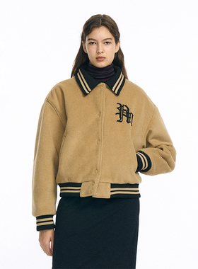 刺绣工艺休闲外套 韩国正品 PARTIMENTO Melton Barcity夹克外套