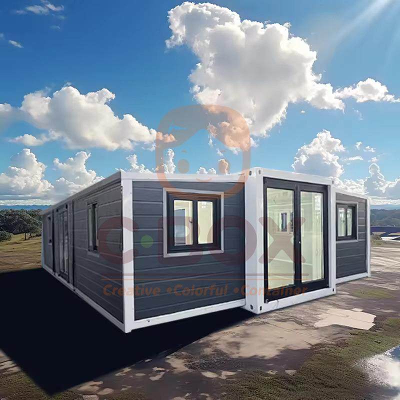 外贸规格双翼拓展箱户外拆卸移动集装箱房折叠住人集装箱房活动房