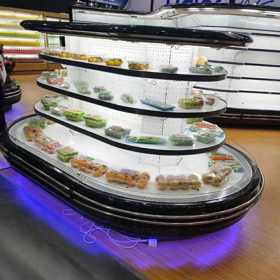超市风幕柜分体机生鲜店水果保鲜柜风冷无霜立柜商超展柜鲜花柜