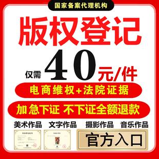 版权登记美术作品图片ip插画立绘LOGO服装视频音乐著作权申请保护