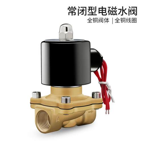 常闭全铜电磁水阀气阀2分3分4分6分1寸放水开关阀线圈AC220/DC24V