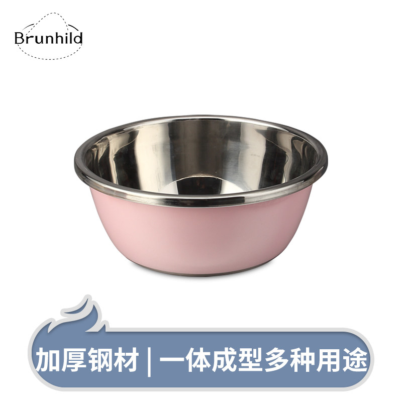 彩色不锈钢盆家用户外果蔬盆水盆