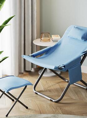 躺椅午休折叠椅夏天办公室靠背午睡椅子户外可携式懒人沙发沙滩靠