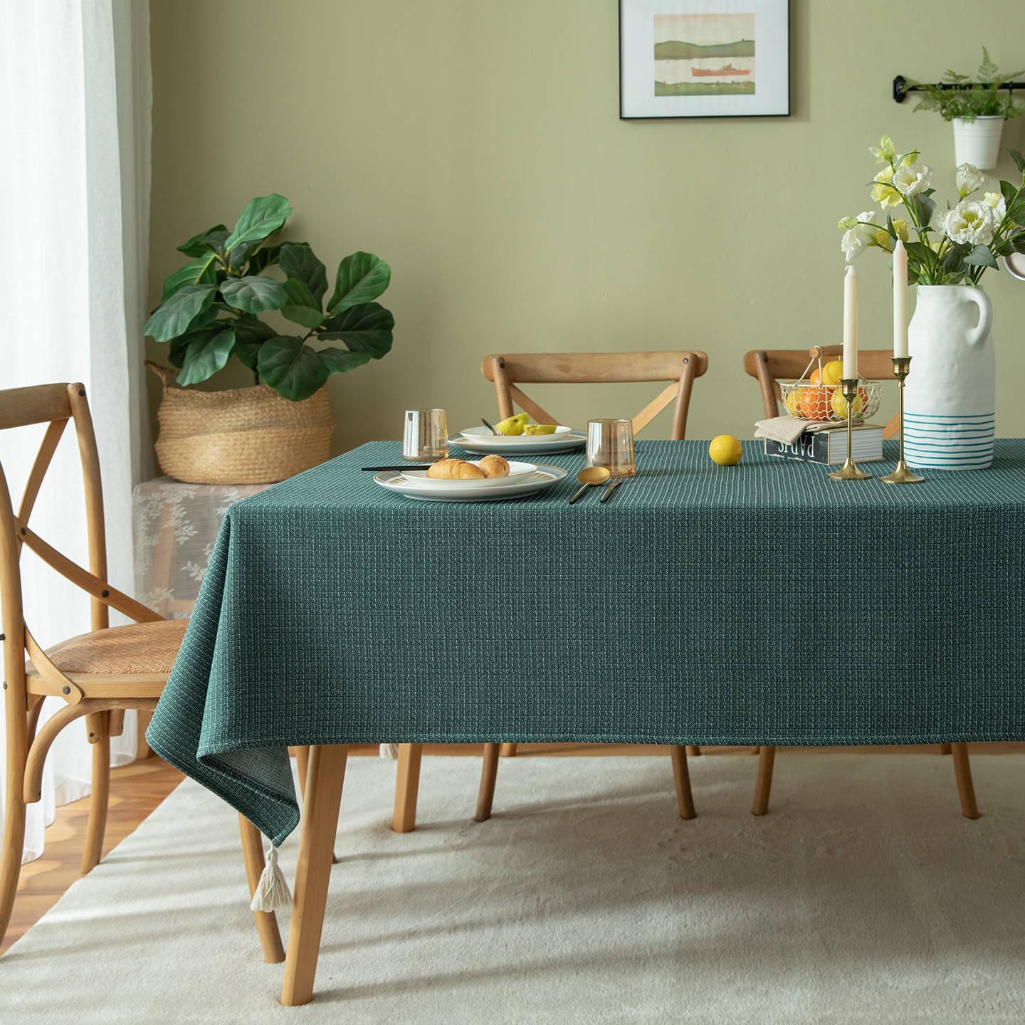 采购产品休闲纯色棉麻台布，高档咖啡桌台布，电视柜套，桌垫，台