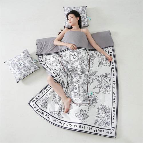 两用抱枕被靠垫枕头被午休空调被夏被凉冰丝办公室简约汽车沙发枕