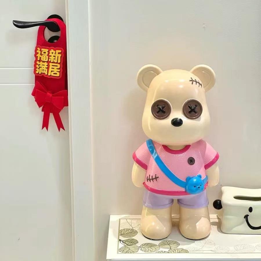 网红暴力熊存钱罐客厅家居轻奢简约电视柜大号落地创意装饰品摆件