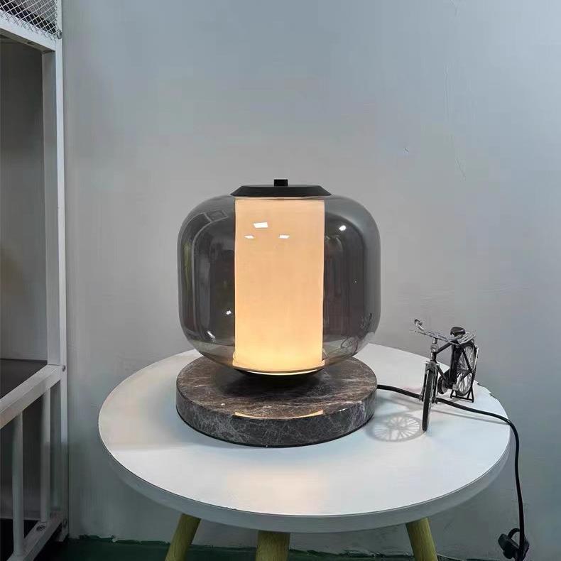 北欧后现代台灯简约大理石设计师样板房客厅卧室床头创意玻璃台灯