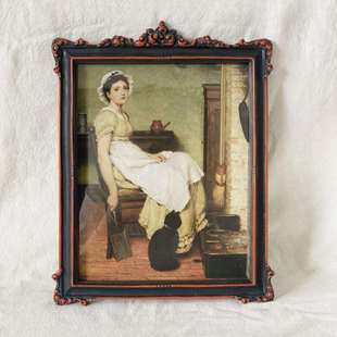 法式雕花10寸树脂相框欧式古典人物油画框照片墙组合挂画装饰画