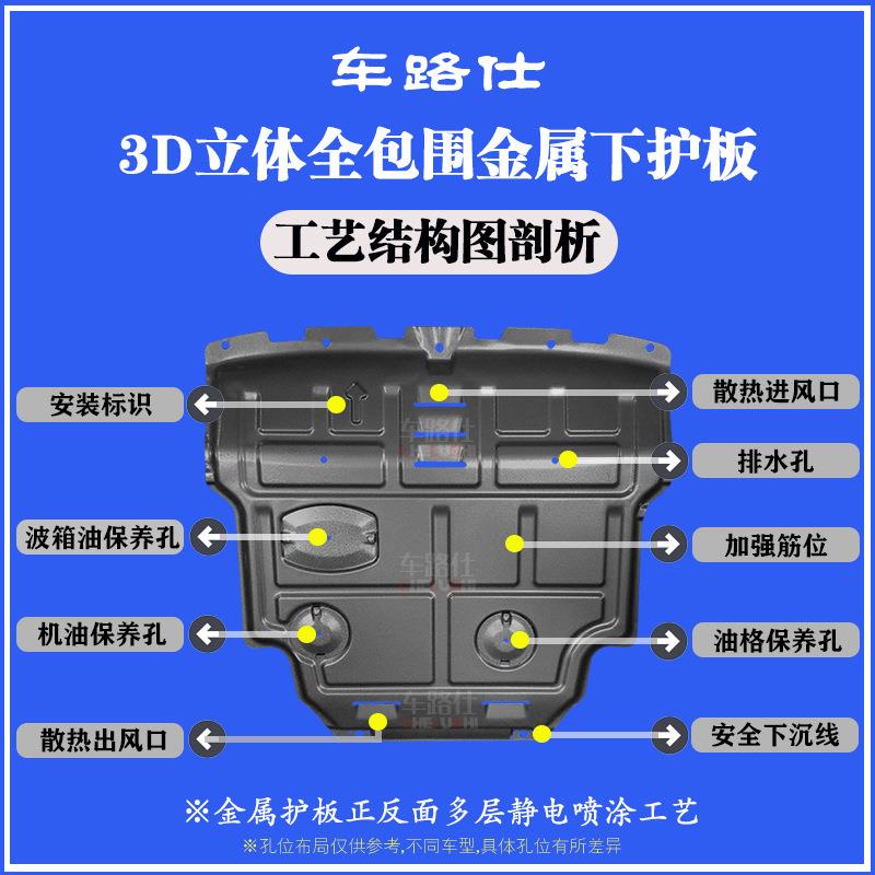 19比亚迪秦燃油版发动机下护板塑钢锰钢铝镁合金汽车底盘防护板